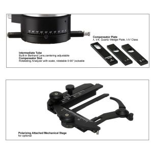 Portable Bonocular Polarizing Light Microscope Cordless 40x - 400x A15.0022