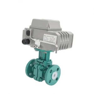 Dn15 Fluorine Ball Valve with Electric Actuator