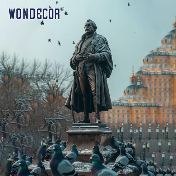 Buy Bronze figure sculpture in urban square garden at wholesale prices