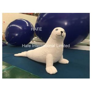 LED Advertising Inflatable Flying Light , Helium Filled Lighting Balloons Oval