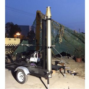 10m locking pneumatic telescopic mast 70kg payloads-mobile telecom mast tower