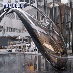 Square Large Art Geometry Arc Stainless Steel Sculpture