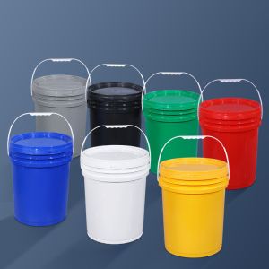 Customized Logo Paint Container Stacking Empty Plastic Barrel with Tamper