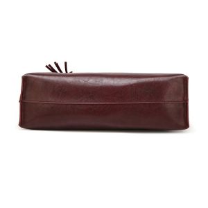 36x33x11 Cm Women Brown PU All Leather Tote Bag