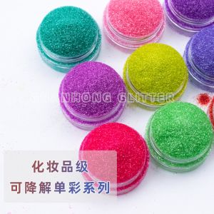 Christmas Plant Cellulose Biodegradable Glitter For Face Hexagonal High