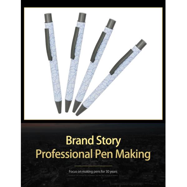 Business Office Aluminum Ballpoint Pen 1.0mm High Quality Unique Patterns Metal Pen