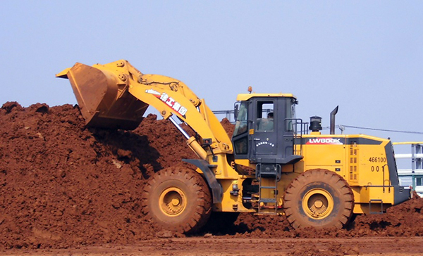 Electromagnet Positioning Front End Wheel Loader , Dual Pump Heavy Wheel Loader