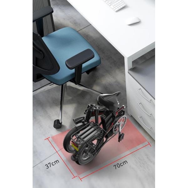 48T Alu Lightweight Electric Folding Bike Collapsible 125kg Max Loading
