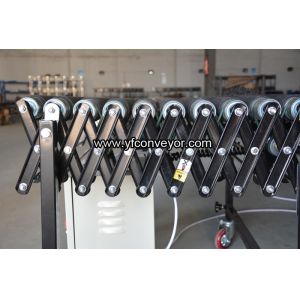 Rubber Coated Powered Roller Conveyor,Flexible Loading Unloading Conveyor