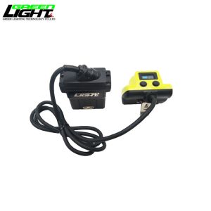 Oled Display Coal Mining Head Lights 25000 Lux Waterproof Mining Corded Cap Lamp