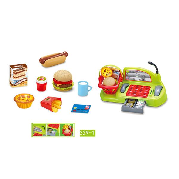 W / Cash Register Age 3 Children'S Play Toys , DIY Cutting Food Play Kitchen
