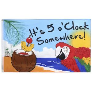 Digital Printing 5 Oclock 3x5'' Outdoor Advertising Flags