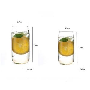 350ml 500ml Glass Drink Tumbler Cup Juice Beer Can Cola