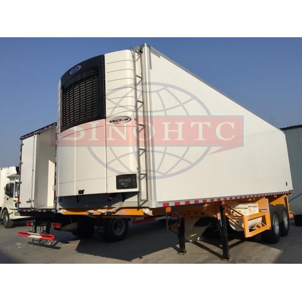 Buy Double Alxe Refrigerated Semi Trailer , 40FT Refrigerated Enclosed Cargo Trailers at wholesale prices