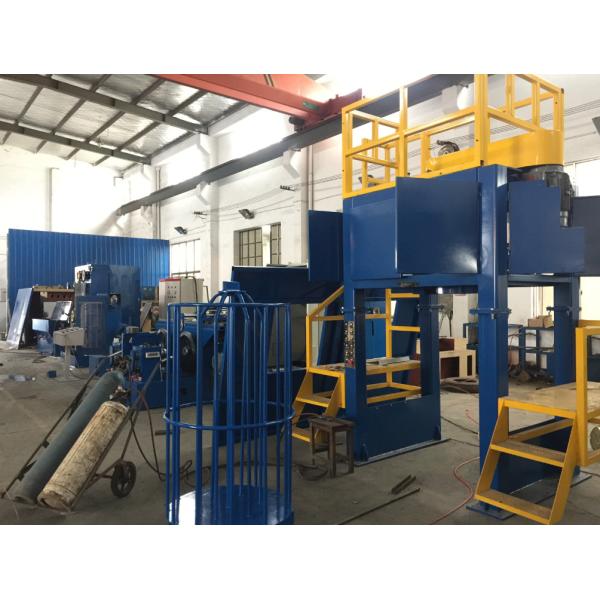 Blue Intermediate Copper Wire Take Up Machine Equipped With Basket Block Device
