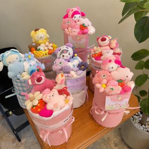 Quality Plush Cartoon Doll Bouquet - Ready-to-Gift for Girlfriend &amp; Bestie's Birthday (Adorable Floral Plush Arrangement for sale