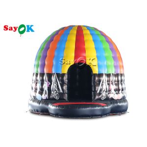Voice Bounce Inflatable Tent 5x4x3.5mH Led Inflatable Disco Dome Tent For Music