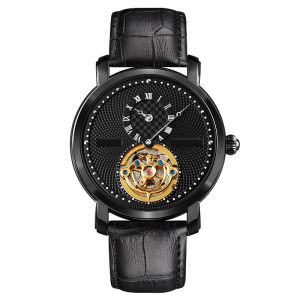 Waterproof Rotary Automatic Skeleton Watch , A Half Needle Tourbillon Mechanical