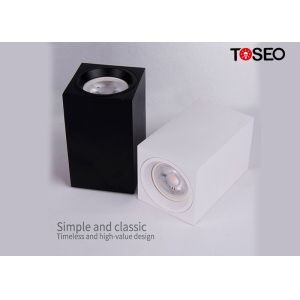 Black GU10 Cylindrical Square Surface Mounted Downlight 70x70xH115mm