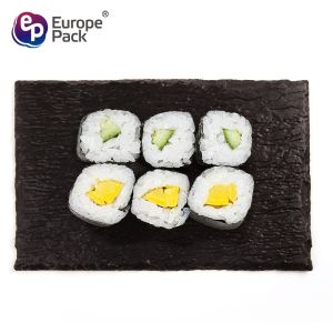 Europe Pack new arrival square black plastic slate serving tray