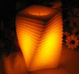 100% paraffin LED unscented craft pillar candle with printed box