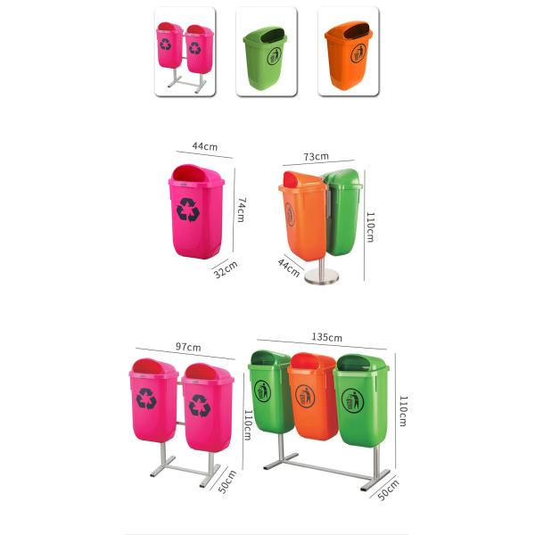 Outdoor Wall Type Environmental protection Polypropylene Cleaning Bin Wall Mounted Waste Bins Dustbin