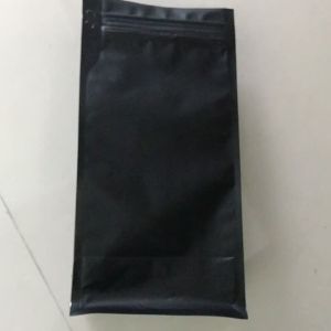 Foil Gusseted Mylar Matte Black Coffee Bags CMYK Printed ISO9001