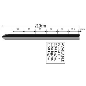 Quality Star Picket 2100mm Hot dipped Galvanized 2.04kg per meter for sale
