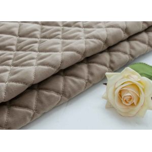 Ultrasonic Quilted Sofa Velvet Upholstery Fabric Customized Warp