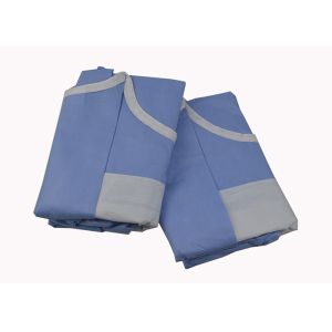 Sterile Waterproof Breathable 65gsm SMS Medical Gown