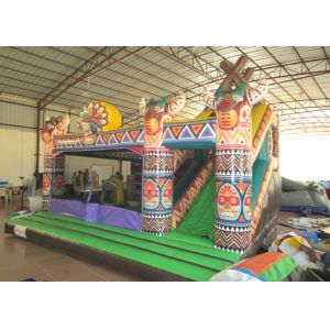 Amusement Park Inflatable Bouncy Castle With Slide , Commercial Little Kids
