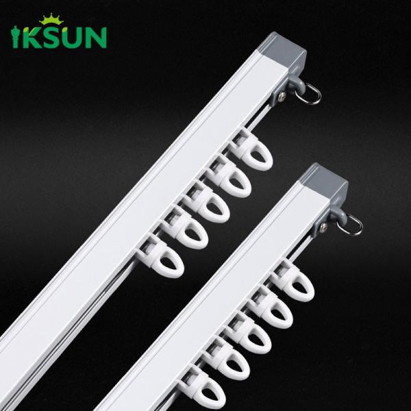 Ivory Extendable Curtain Track Telescopic Rail Stretched Adjustable Sliding