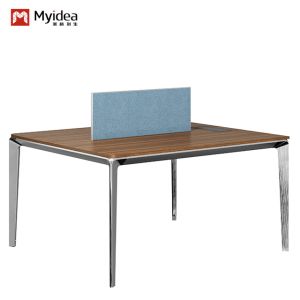Contemporary Design Two Four or Six-Person Office Desk Modern Wooden Metal Iron