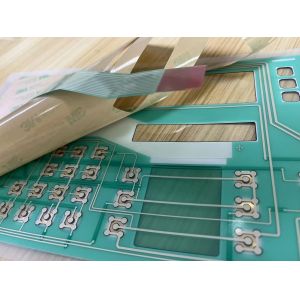 China Tactile Membrane Panel Switch Golden Plated Metal Domes PET Circut on sale