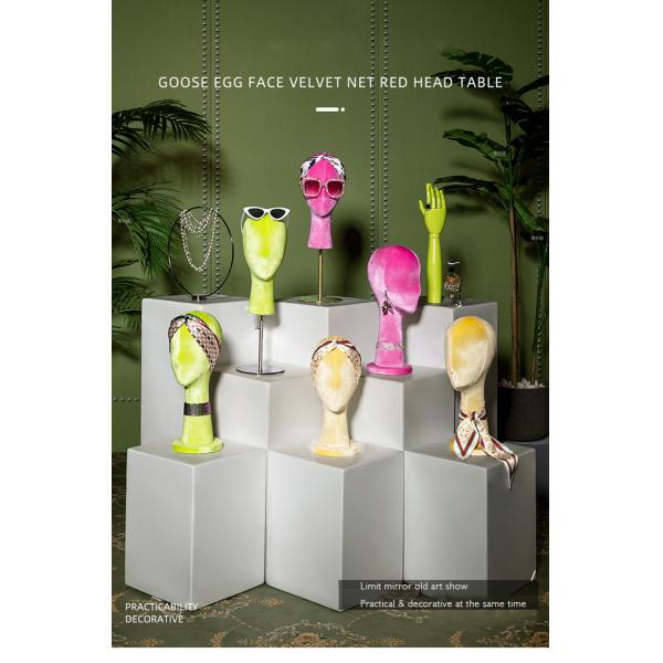 Multi Color Adjustable Hight Styrofoam Mannequin Head Foam Hat Head Pieces Scarf Display Racks for Retail Shops