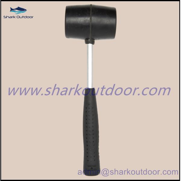 Outdoor camping Rubber hammer with steel handle