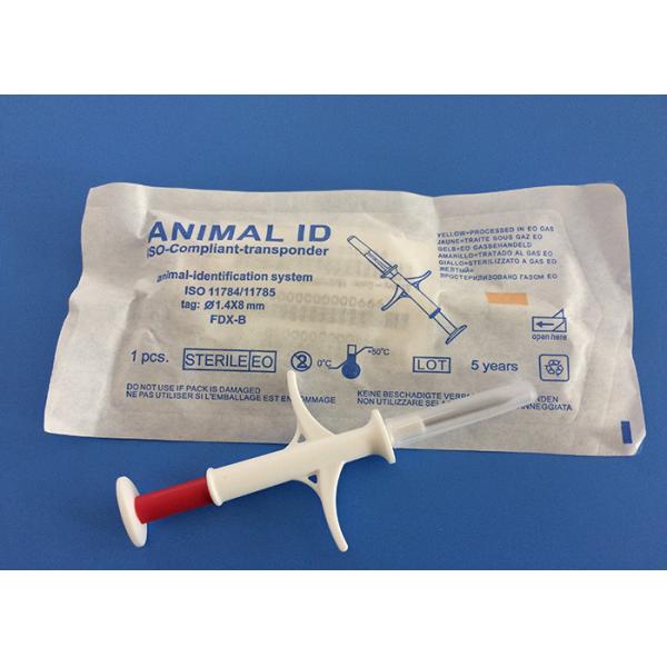 Buy Microchip Tracking Device For Dogs 1.4*8mm , EM4305 Found Pet Microchip Injectable Transponders at wholesale prices