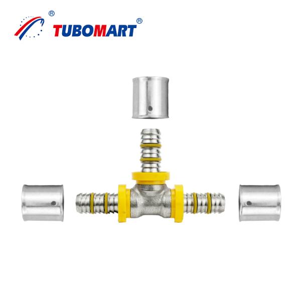 Buy Tubomart Pex Al Pex Press Fitting Equal Elbow PEX Gas Fitting Gas Pipe Fittings System Brass Materials at wholesale prices
