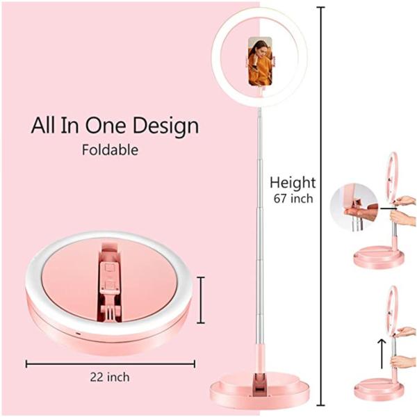 Buy 3500K 5W Makeup Selfie Ring Light , Led Ring Light With Stand And Phone Holder at wholesale prices