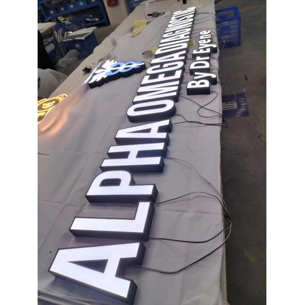 Shop logo name custom frontlit channel letter Stainless steel Acrylic LED letter sign