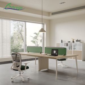Adjustable Shelves and Glass Divider Functionality in Open Space Office