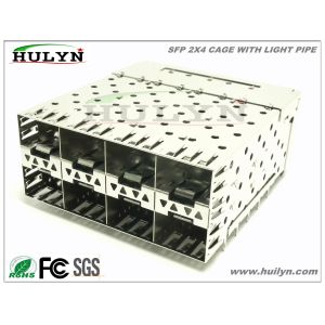 SFP 2x4 Stacked SFP Jack With LEDs