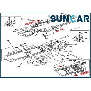 Quality LZ008130 Boom Cylinder Seal Kit For CX240BLR CX250C Case Heavy Equipment Parts for sale