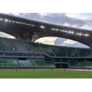 Prefab Steel Structure Stadium Q235 Steel Structural Construction Decoiling