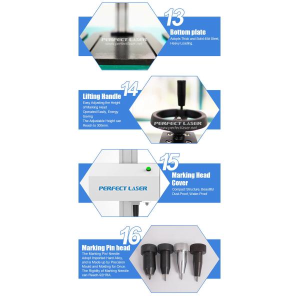 Handheld Dot Peen Marking Machine For Metal Aluminum Carbon Steel Stainless Steel Parts
