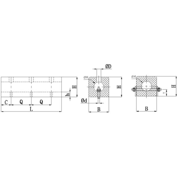 Square Type Marine Rubber Fender , Ship Rubber Fender Marine Rubber Fender