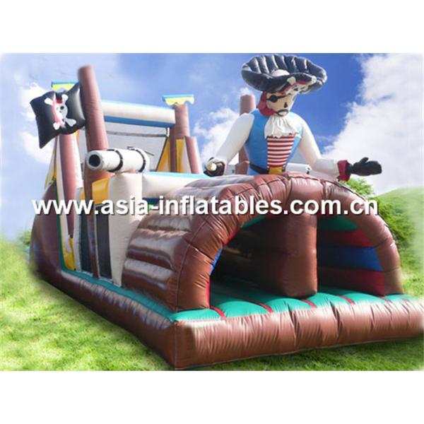 Buy Inflatable Obstacle Challenges Course In Pirate Ship Design at wholesale prices