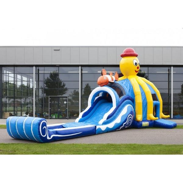 Buy Customized Big Commercial Bounce House Slide Combo PVC Tarpaulin at wholesale prices