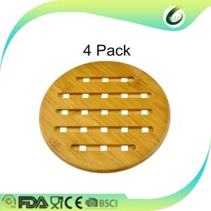 China cheap weaving bamboo round pot coaster on sale