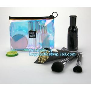 gusset slider ziplock printed pvc zipper bags with holding loop with confetti, zipper slider bags for pencils pens